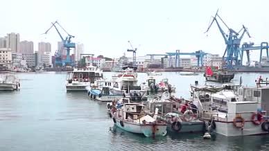 小港渔船码头渔港船舶视频的预览图